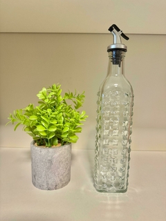 Aceitero de vidrio diamante