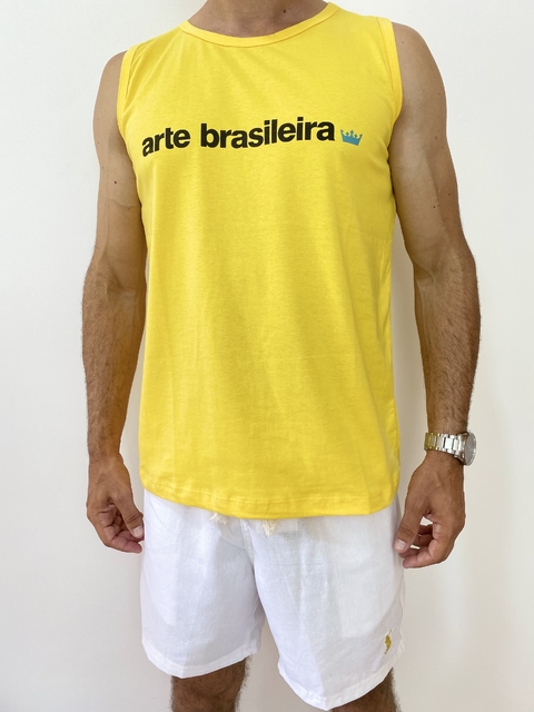 Regata Masculina Arte Brasileira Amarela - Osklen