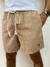 Short Masculino Linho Liso Bordado - comprar online