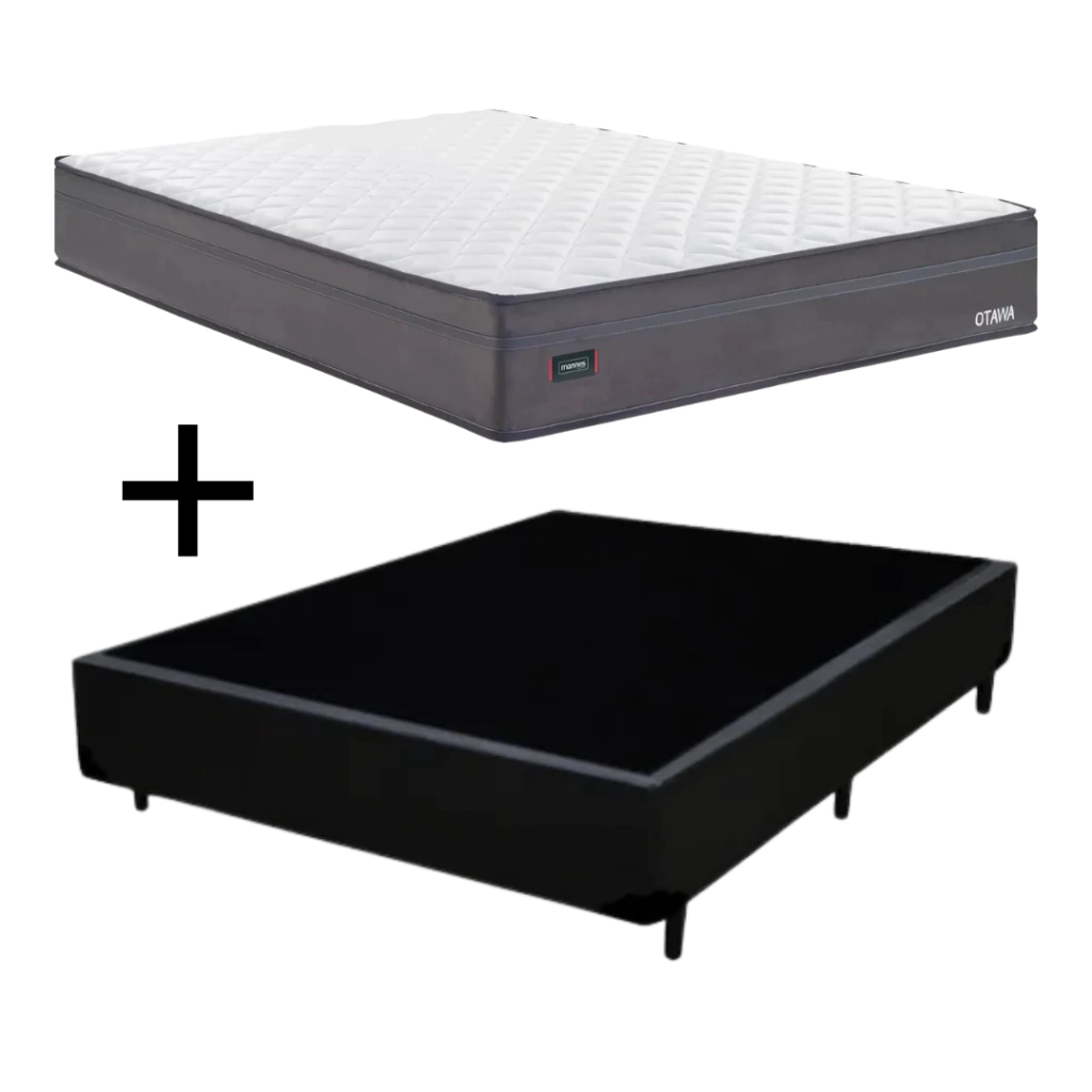 Conjunto Colchão + Box Mannes Otawa de Casal (138x188 cm)