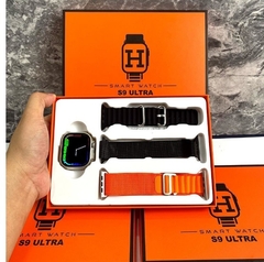 S9 Ultra Relógio Inteligente TWS Fone De Ouvido Dois Em Um Smartwatch 2,02 Polegadas PK 8 Série