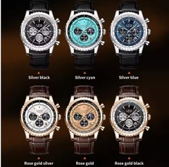 Lige novos relógios masculinos marca superior de luxo relógio de pulso de couro relógio de quartzo esportes à prova dwaterproof água relógio masculino - comprar online