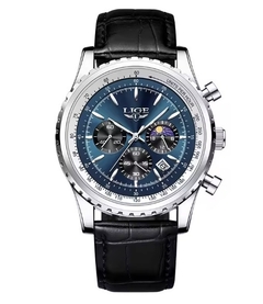 Lige novos relógios masculinos marca superior de luxo relógio de pulso de couro relógio de quartzo esportes à prova dwaterproof água relógio masculino - loja online