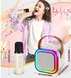 Alto-falante portátil sem fio bluetooth máquina karaoke, multi-função, 1-2 microfone, leitor de música para crianças, adultos, casa - Loja Aurry Store 