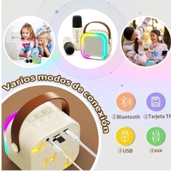 Alto-falante portátil sem fio bluetooth máquina karaoke, multi-função, 1-2 microfone, leitor de música para crianças, adultos, casa