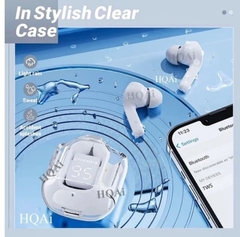 HQAi H4 8 Cores TWS Fone De Ouvido Sem Fio Bluetooth Embutido Com Microfone Cancelamento De Ruído Controle De Toque Hi-fi - Loja Aurry Store 