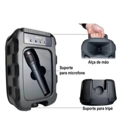 Caixa de som Bluetooth Portátil Com Microfone Luz Led XDG-65 - Loja Aurry Store 