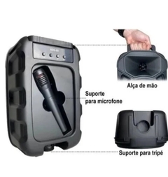 Caixa de som Bluetooth Portátil Com Microfone Luz Led XDG-65 na internet