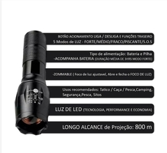 Lanterna Tática Militar X900 LED Super Potente Recarregável na internet