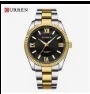 CURREN-Relógio Masculino de Quartzo Ultra Fino, Aço Inoxidável, Simples, Negócios, Casual, Moda, Relógio Masculino
