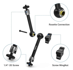 Smallrig 9.5 polegada articulando roseta braço 1/4 - comprar online