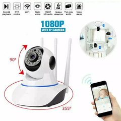 Câmera robô 3 antenas Ip Wifi com rotação 360° 720p