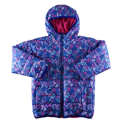 8026 Campera estampada azul flores