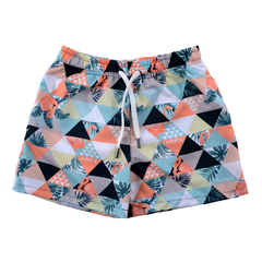 8530 Short de baño estampado triángulos