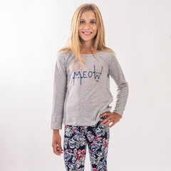8404 Calza Jacinta verde flores - comprar online