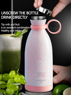 Mini Liquidificador Portátil, 350ml, 350ml, Smoothies 1400mAh, SUCO FRESCO