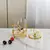 Pote em vidro com tampa Butterflay, detalhes em dourado