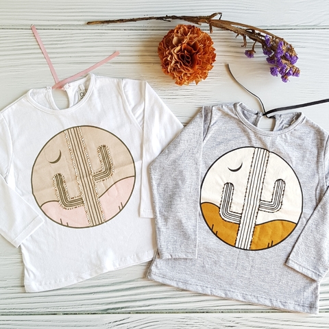 Remera THELMA manga larga blanca 18-24 meses