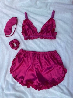 Combo Pijama Margarette + Scrunchie + Antifaz