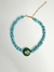 Turquesa com verde e olho grego - comprar online