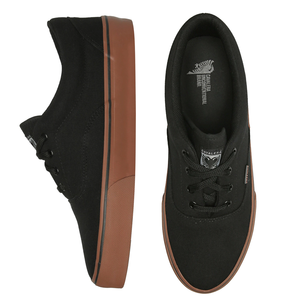 Tênis Cavalera Casual lona Preto/Mel