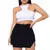 Short saia pequeno na coxa com cinto bengaline moda feminina