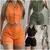 Shorts de bolso e colete sem mangas com gola em v para mulheres, roupas sólidas - comprar online