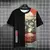Gato Samurai Japonês, masculino e feminino, camiseta estampada em 3D, moda casu na internet