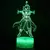 One Piece Anime Night Lights, Zoro Luffy Nami Action Figure, 3D LED Cor Mudar Br
