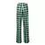Pijama xadrez de Natal feminino, calças largas, moda casual, roupas de moda, ou