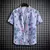Camisa estampada de manga curta tropical masculina, tops casuais unissex, 14 nú - DAPPER