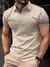 Homens Polo Zipper Polo Camisa Polo Sólida Golf Tops Daily Outdoor Tees Busines na internet