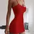 Imagem do Vestido feminino com suspensor de cinta de espaguete, sexy, monocromático, vest