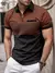 Homens Polo Zipper Polo Camisa Polo Sólida Golf Tops Daily Outdoor Tees Busines - loja online