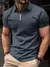Homens Polo Zipper Polo Camisa Polo Sólida Golf Tops Daily Outdoor Tees Busines