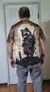 Imagem do Camiseta masculina estilo japonês Samurai Cat gráfica 3D impressa, camiseta ca