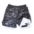 Calções de detalhamento de dupla camada extra masculino, elásticos, de secage