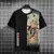 Gato Samurai Japonês, masculino e feminino, camiseta estampada em 3D, moda casu na internet