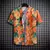 Camisa estampada de manga curta tropical masculina, tops casuais unissex, 14 nú