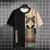 Gato Samurai Japonês, masculino e feminino, camiseta estampada em 3D, moda casu
