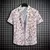 Camisa estampada de manga curta tropical masculina, tops casuais unissex, 14 nú - comprar online