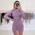 Imagem do Elegante vestido plissado de renda, monocromático, slim fit, festa bodycon, min