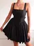 Vestido feminino com pescoço quadrado vermelho, mini-vestidos finos sem mangas, - comprar online