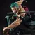 One Piece Anime Action Figure, GK Roronoa Zoro, Três Lâminas, Manga Sa-maximum na internet