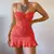 Vestido de camisola floral sexy feminino, saia confortável, casual home, pequen