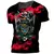 Camiseta de manga curta de Samurai japonês vintage masculina, roupas extragrand - DAPPER