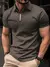 Imagem do Homens Polo Zipper Polo Camisa Polo Sólida Golf Tops Daily Outdoor Tees Busines
