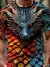 Camiseta casual masculina estampada em 3D, camiseta esportiva confortável e sol - loja online
