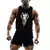 Camisa de corrida com estampa de caveira masculina, ginásio Y2K, colete esporti - comprar online