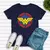 Camiseta Mulher com design de super-herói mulher, camiseta da mulher, presente